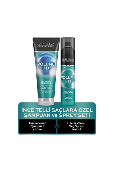 John Frieda Ince Telli Saçlara Özel Şampuan & Sprey Set