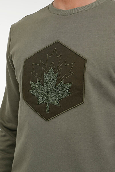 lumberjack ML ARON 16SD4001 3PR Haki Erkek Sweatshirt