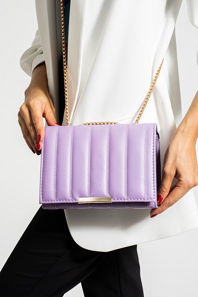 MALVİNEYU Box bag with quilted embroidery and cross cobra chain