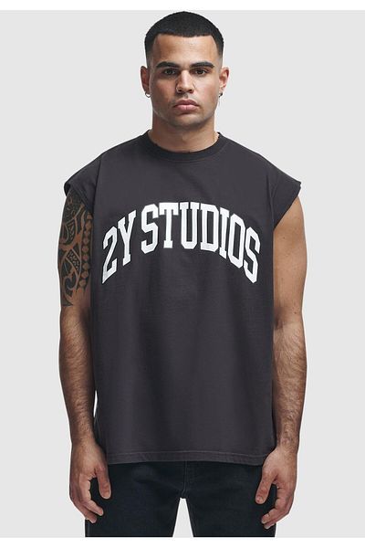2Y Herren 2Y Logo Oversize Ärmelloses Shirt