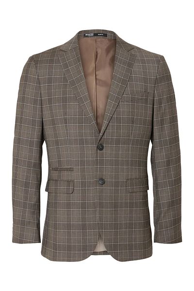 Selected Homme Einreihiger Blazer Karierter