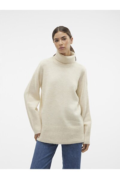 Vero Moda Strickpullover VMUNIQUE LS WIDE ROLLNECK PULLOVER GA