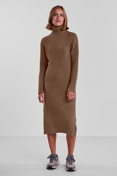 PIECES Pclanja Ls Knit Roll Neck Dress Kac Camp