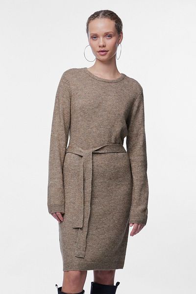 PIECES Pcjulıana Ls O-Neck Knit Dress Noos Bc