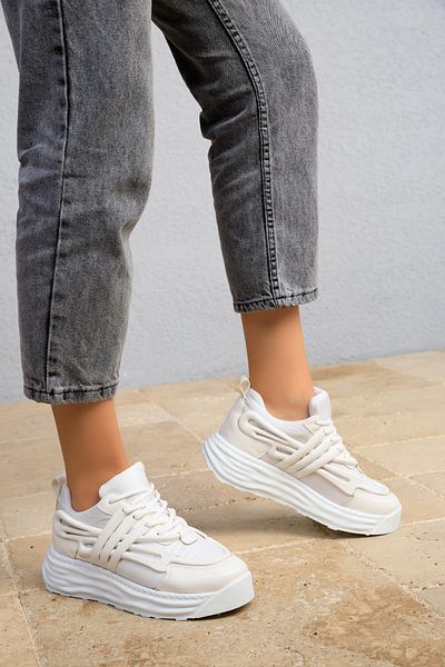 SOHO Women's White Sneakers 18519