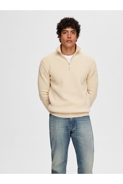 Selected Homme Pullover mit halbem Reißverschluss