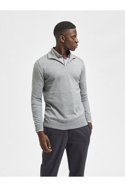 Selected Homme Strickpullover Yarım fermuarlı