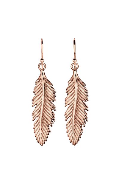 ELLI Ohrringe Feder Boho Hippi Festivali Trendi 925 Gümüş