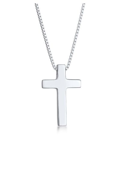 ELLI Halskette Kreuz Religion Basic Unisex 925 Silber