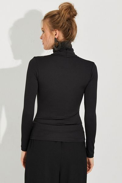 Cool & Sexy Bluză neagră pentru femei Fisherman Window EY2587