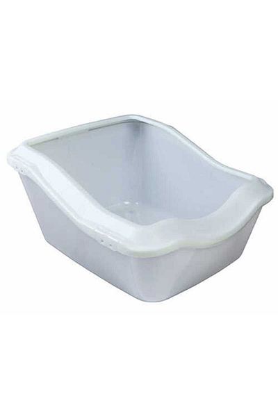 Trixie Trixie Cleany Cat Litter Tray, with Rim, White - 45 × 29 × 54 cm