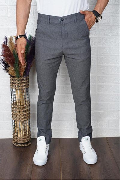 SENDORY NEW SEASON 100% KOTON CANVAS GABARDIN SLIM FIT CUT PANTS KNSPNT101