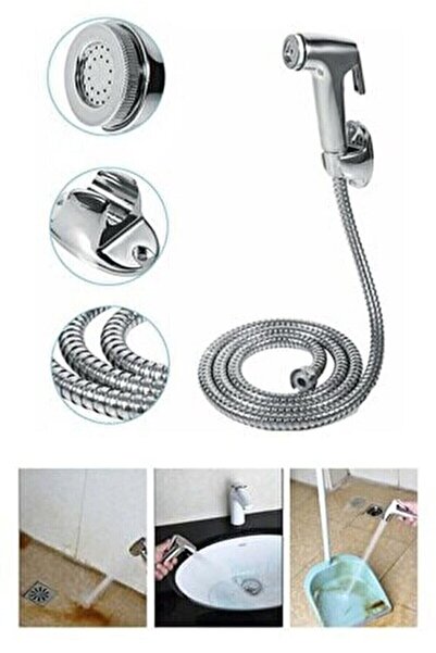 Genel Markalar Kromlu Şettaf Temizlik Seti Basmalı Şettaf Başlığı Ve Hortumu ...