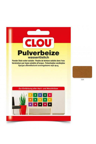Clou Suda Çözülen Oksit Toz Ahşap BoyasıCLOU Oksit Toz Boya Nr:164 Orta Meşe 5gr