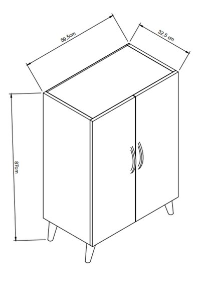 bshgülbaymobilya 4 Bölmeli Ayakkabılık Çok Amaçlı Dolap Mutfak Banyo Kiler Dolabı