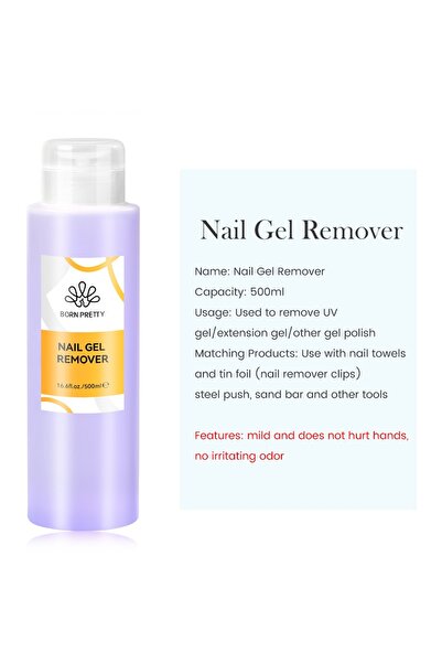 Born Pretty 500 ml Pompalı Şişe Remover Kalıcı Oje Cıkarıcı Sıvı