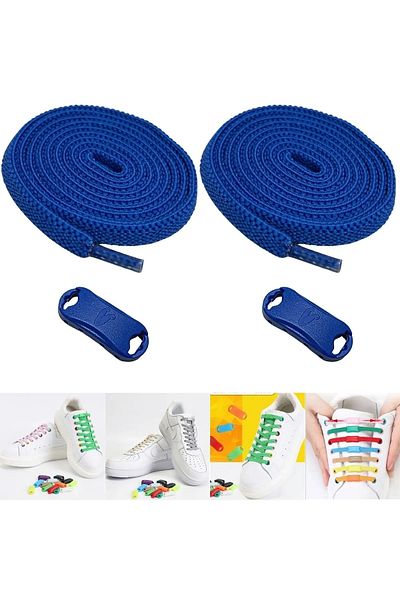 sogex New Generation Takbırak Elastic Lacing - Non-Binding Smart Laces, Saksmavi̇