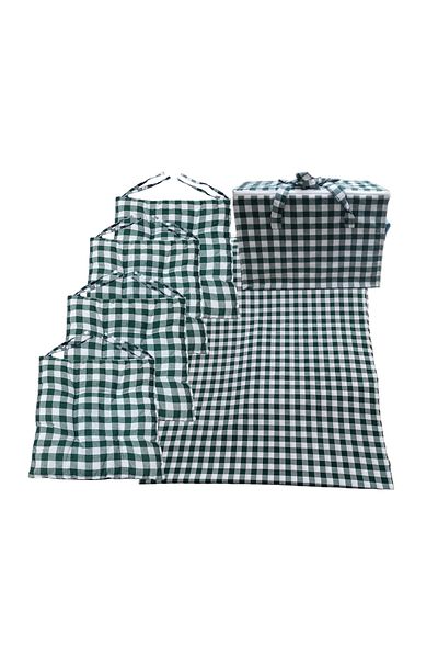 GÜLLÜCE HOME Picnic bag*tablecloth*4 cushions