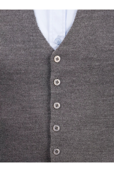 Çizgi Triko Men's Buttoned Sports / Classic Knitwear Knitted Sleeveless Vest Regular Fit