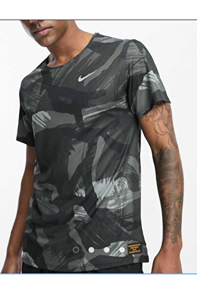 Nike Dri-FIT Camo Print Training Siyah Erkek Tişört CNG-STORE