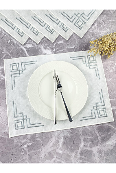 WEARE2 مستطيلة الشكل باللون الأبيض والفضي والرمادي مقاس 34 × 44 سم، مجموعة من...