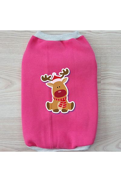stylie New Year's Themed Deer Cat Clothes and Small Breed Dog Clothes, Winter