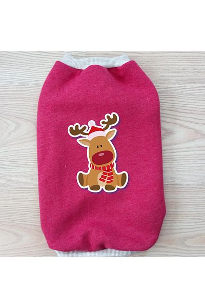 stylie New Year's Themed Deer Cat Clothes and Small Breed Dog Clothes, Winter
