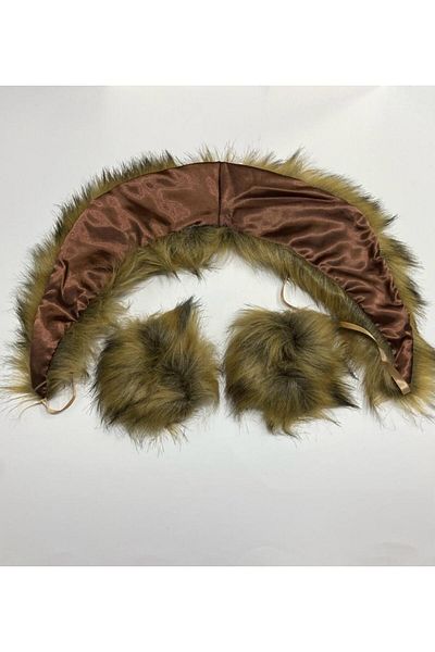 karantuhafiye Fur Collar / Collar Fur Sleeve Set