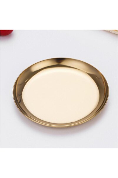 Profisher Mühür Mumu Çalışma Tepsisi Paslanmaz Çelik Yuvarlak 10x10cm Altın /...