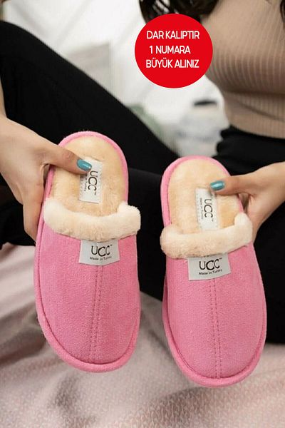 Melek Tuna Παντόφλες Unisex Ποιότητας Λούτρινες Αφράτες Σπίτι - Με Γούνα Εσωτερικά