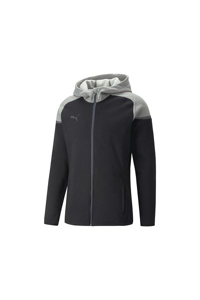 Puma Ανδρικό μπουφάν Teamcup Casuals Hooded Jkt 65798703 Μαύρο