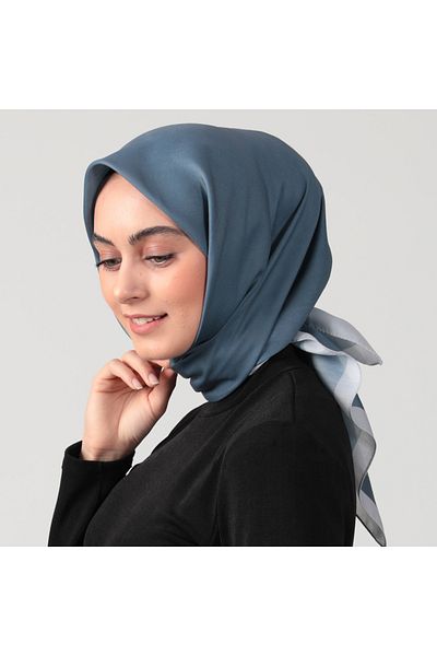 ipekistanbul Eșarfă din mătase din bumbac - Culoare uni - Antracit