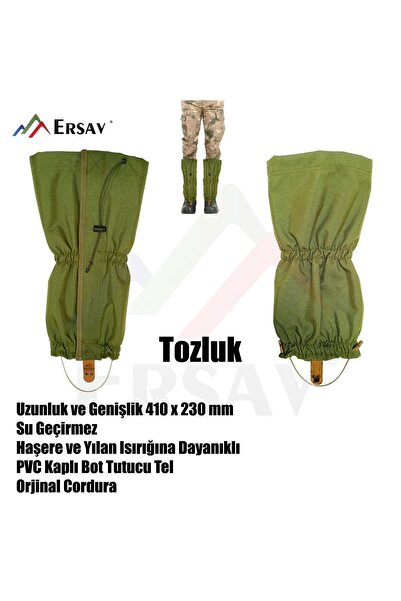 Ersav Hunt Tozluk Haki Cordura kumaş beden standart