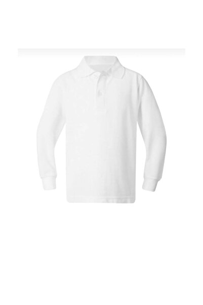 Generic Brand Povratak u školu bela unisex polo majica sa dugim rukavima