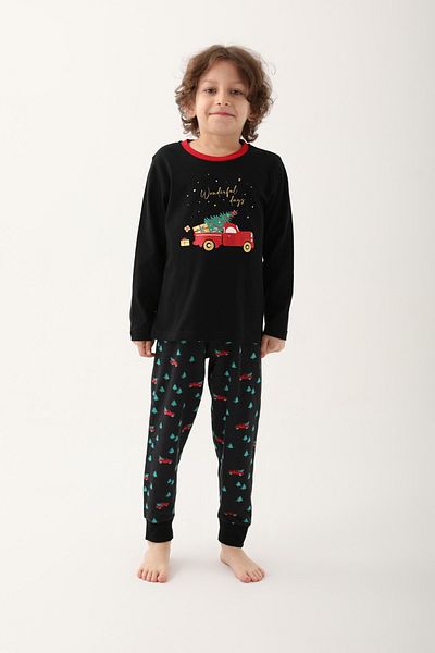 Arnetta Stars Father-Son Family Combination Long Sleeve Pajama Set