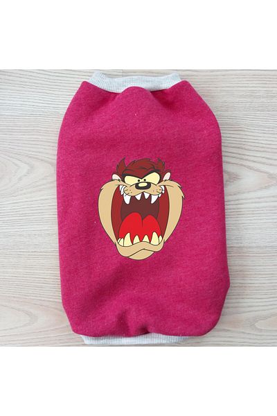 stylie Tasmanian Devil Printed Sleeveless Winter Warm Cat Clothes and Small Breed Dog Clothes