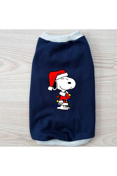 stylie Winter Christmas Themed Santa Claus Snoopie Cat Clothes and Small Breed Dog Outfit, Vest