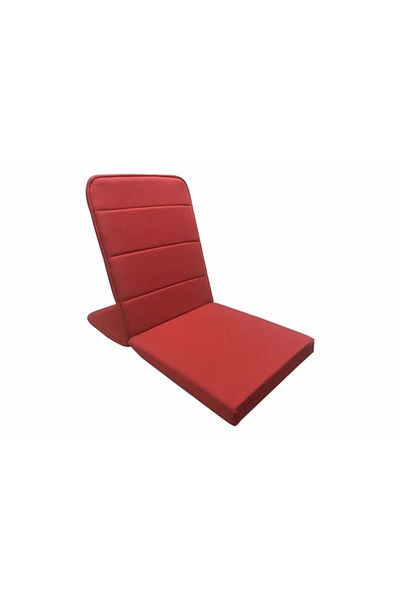 REMEGE Red Quilted Supported Floor Cushion