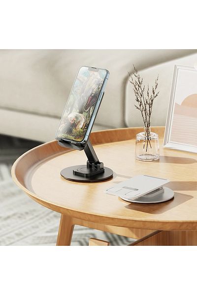 VİZYON Desktop Phone Holder 360 Degree Metal Base Cooler Channeled Design