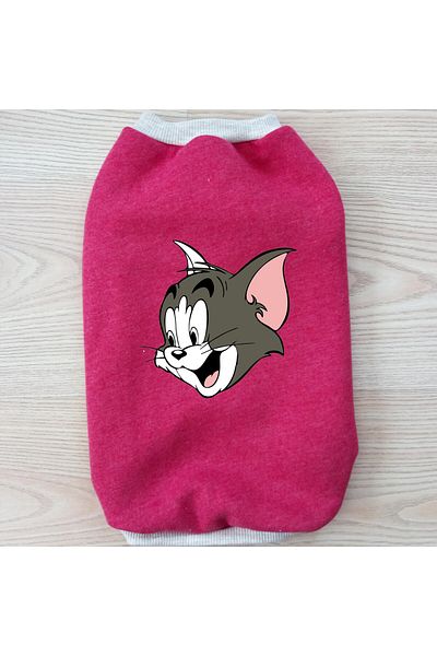 stylie Tom And Jerry Printed Sleeveless Winter Cat Clothes And Small Breed Dog Clothes, Vest