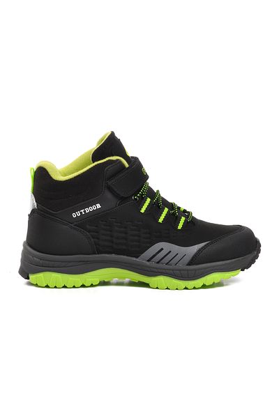 Aspor Pepino 1391-F Black-Phosphor Yellow Children's Outdoor Boots with Fleece Inside