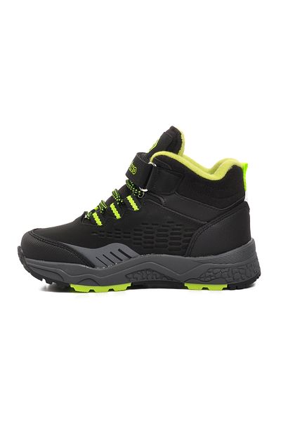 Aspor Pepino 1391-P Black-Phosphor Yellow Children's Outdoor Boots with Fleece Inside