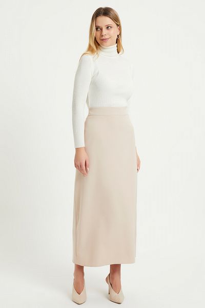 VAVİNOR Pencil Skirt - Stone