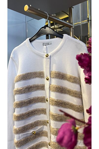 Unique SERAP ESER - UNIQUE ÇİZGİLİ TRİKO HIRKA