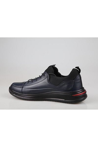 MARCOMEN Ανδρικά παπούτσια casual 18450 από γνήσιο δέρμα Navy Blue