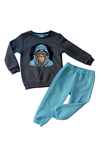 Miniworld Baskı Detaylı Erkek Çocuk 2'li Takım- 3 İp Şardonlu Erkek Çocuk 2'li Takım