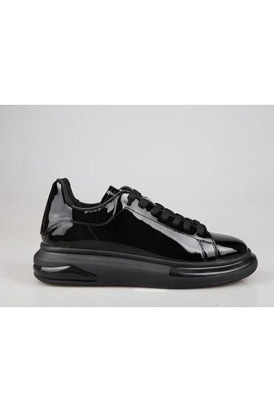 MARCOMEN 18343 Ανδρικά παπούτσια casual από γνήσιο δέρμα μαύρο λουστρίνι