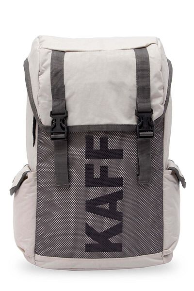 KAFF Λογότυπο Μπεζ Unisex Crinkle Ύφασμα Αδιάβροχο Σχολικό Σακίδιο Ταξιδιωτικού Αθλητισμού με κορδόνια