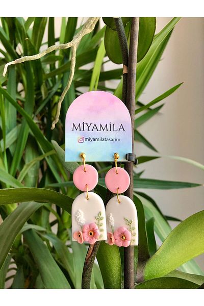 TREND Miyamila Collection Powder Pink Floral Earrings