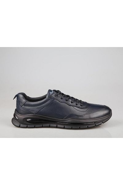 MARCOMEN Ανδρικά παπούτσια casual 18418 από γνήσιο δέρμα Navy Blue